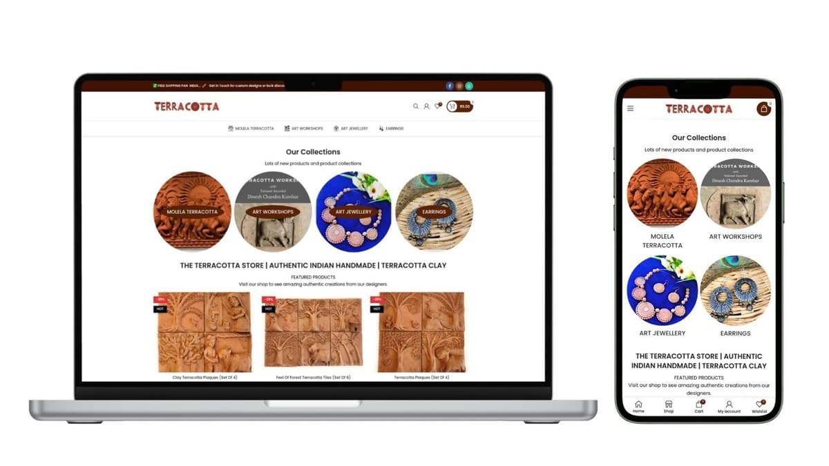 theterracotta.store digital e-commerce platform and live product collections created by Umesh Kumhar